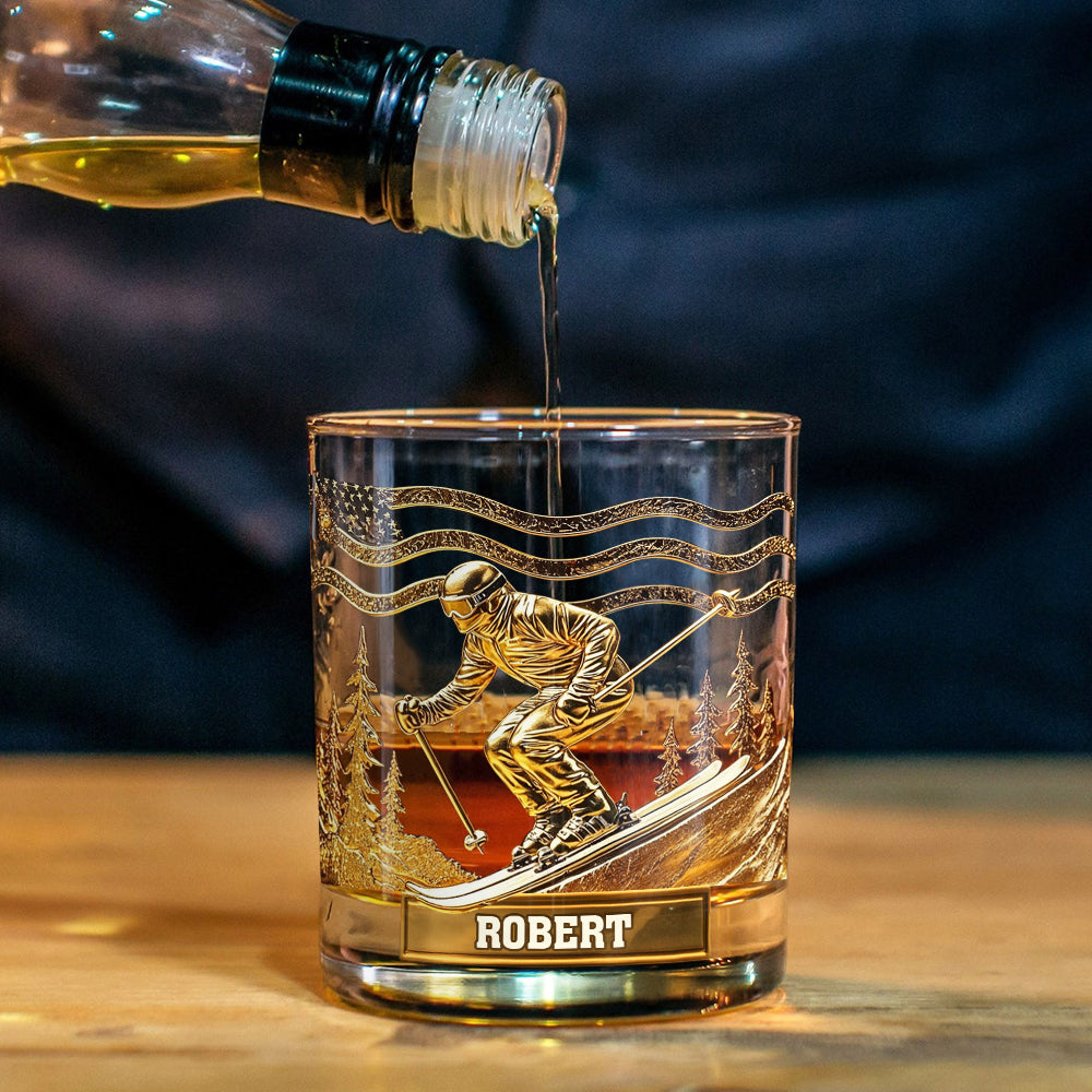 Maître du ski - Verre à whisky personnalisé