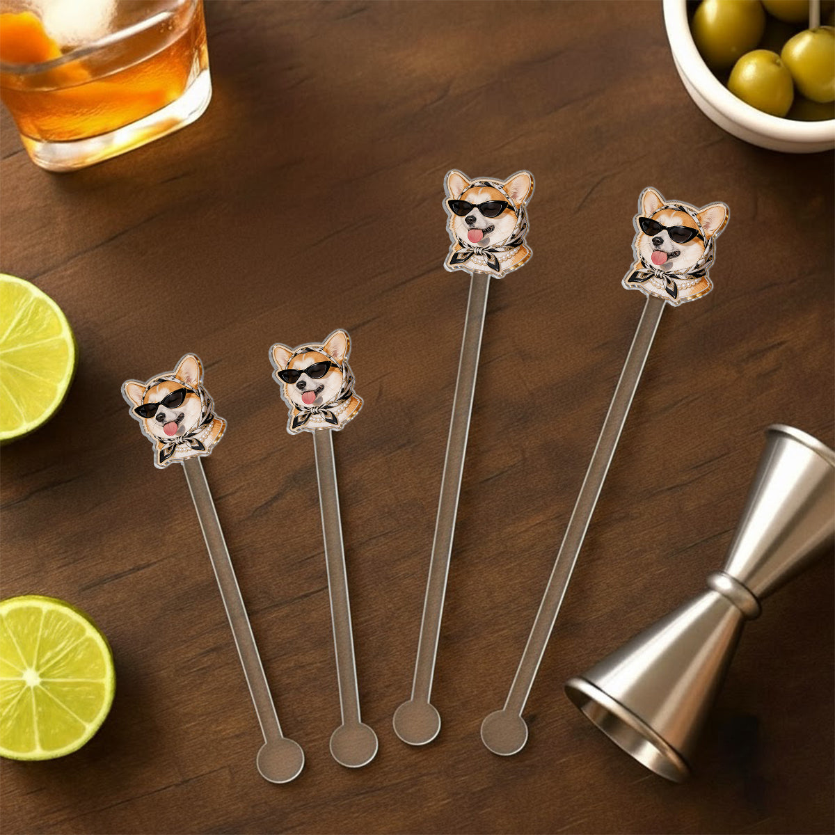 Lustiges Geschenk für Hundeliebhaber - Personalisierte Hundetasse mit Acrylrührern