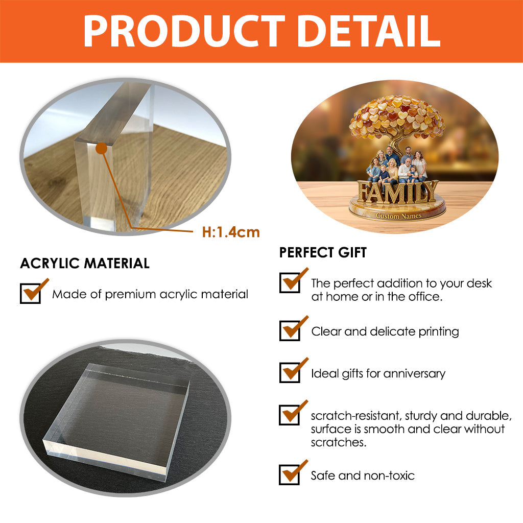 Best Family Ever - Personalized Family Custom Shaped Acrylic Plaque