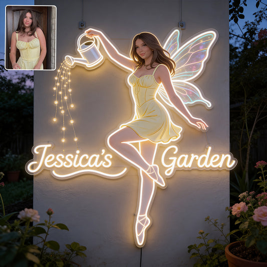 Jardin Féérique - Panneau en Acrylique LED de Jardin Personnalisé