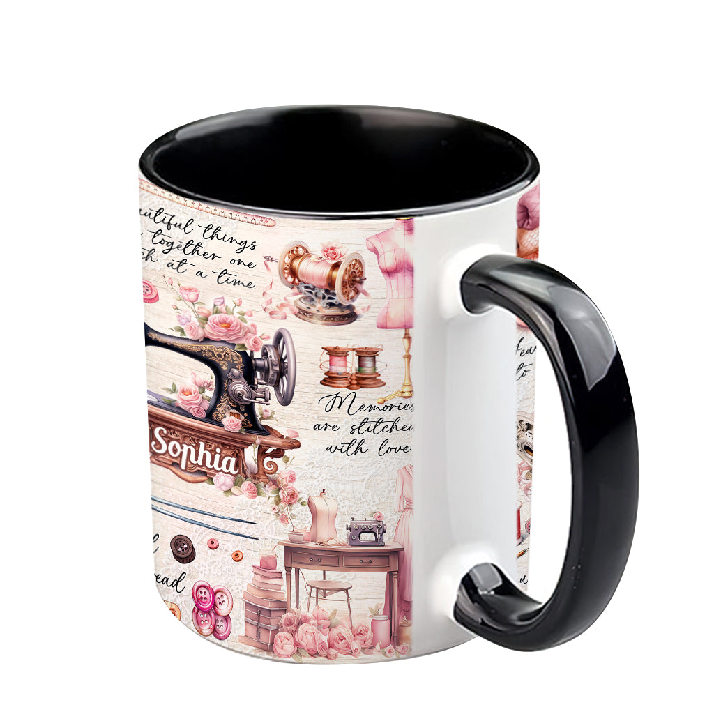 Accro à la couture - Mug personnalisé sur le thème de la couture