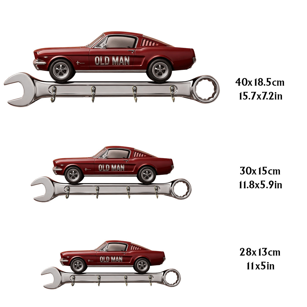 Porte-clés personnalisé pour son garage - Porte-clés suspendu sur mesure pour passionné d'automobile