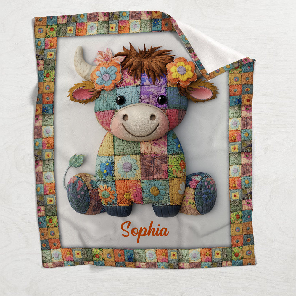 Just A Girl Who Loves Highland Cows - Personalized Highland Cow Blanket