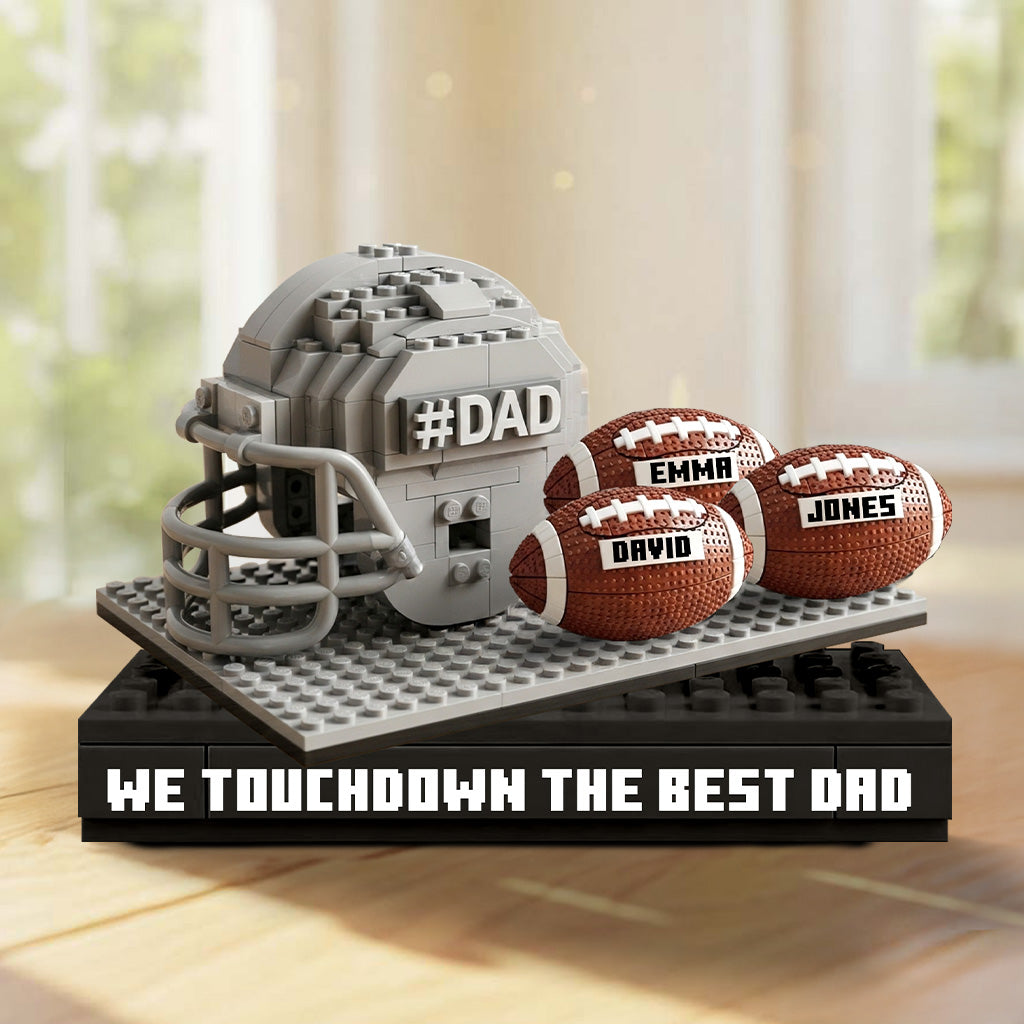 We Touchdown The Best Dad - Personalized Football Custom Shaped Acrylic Plaque