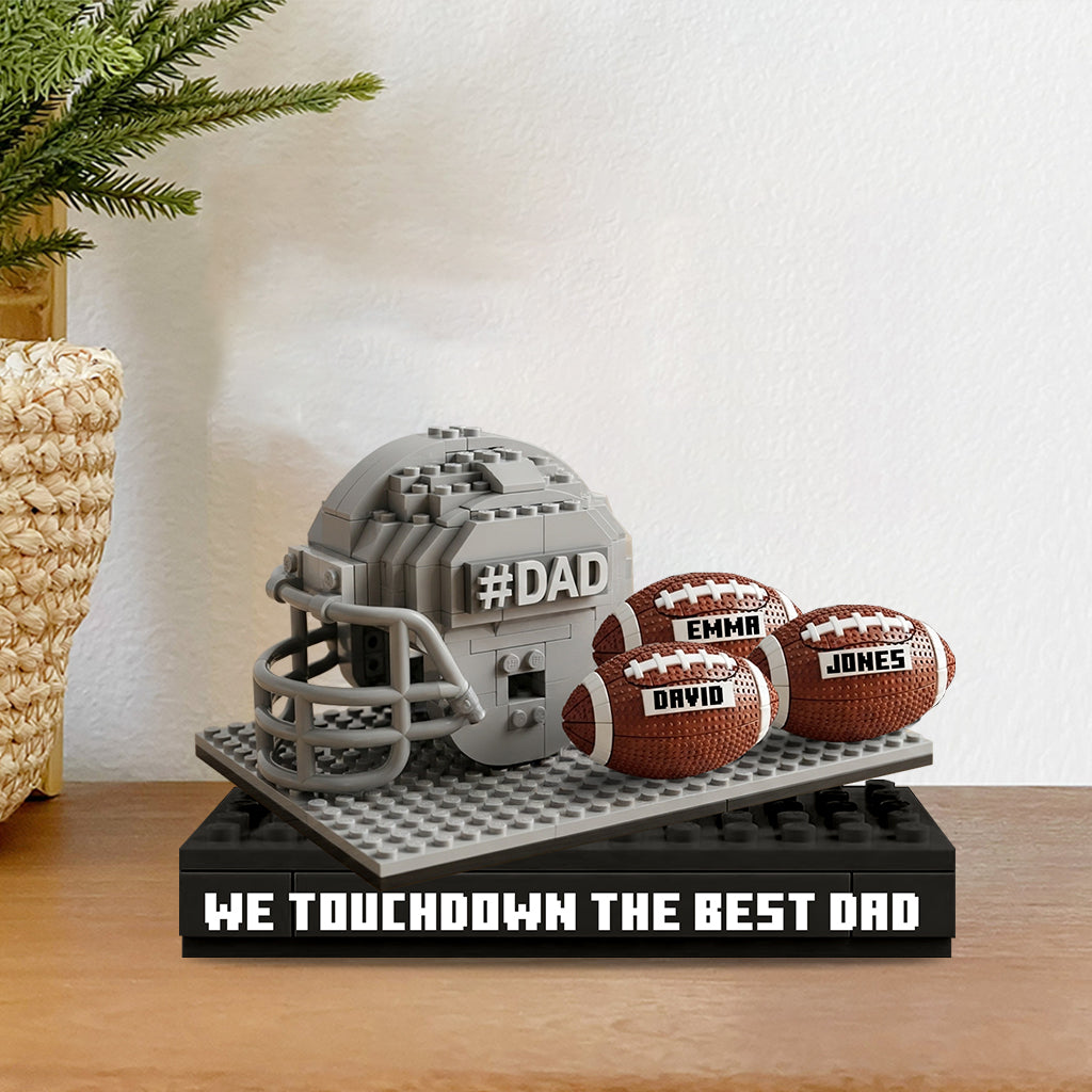 We Touchdown The Best Dad - Personalized Football Custom Shaped Acrylic Plaque