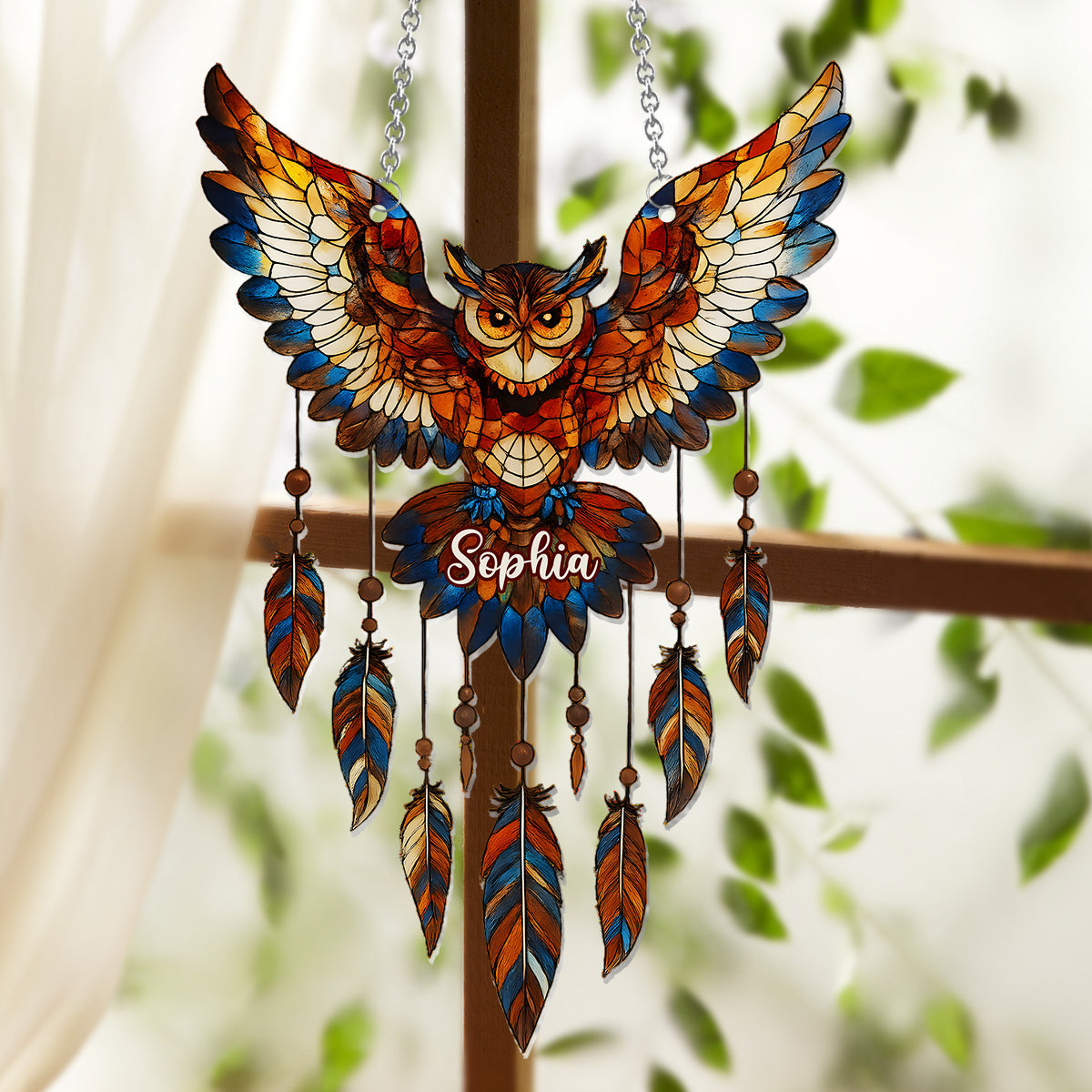 For All The Dreamers - Personalized Owl Window Hanging Suncatcher Ornament