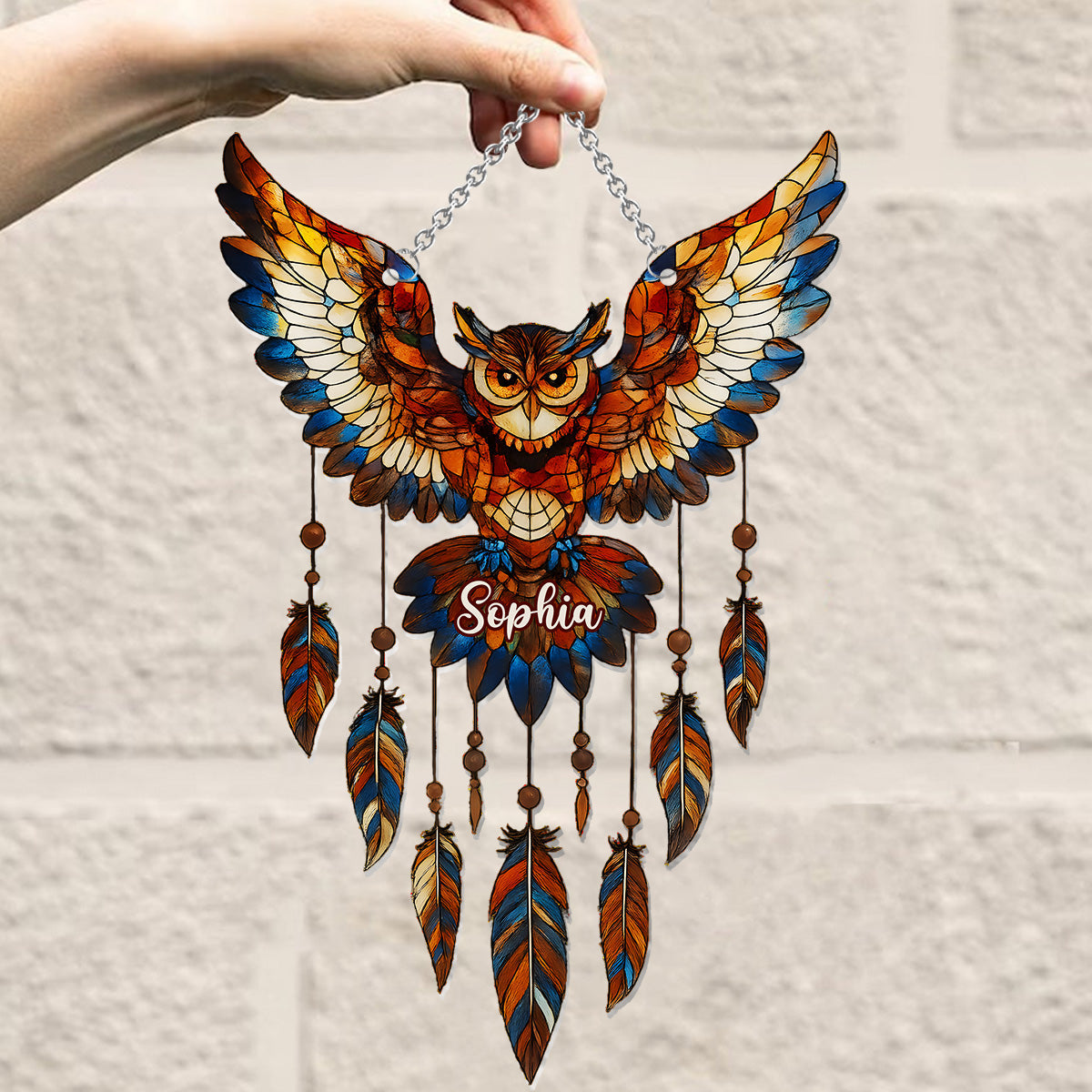 For All The Dreamers - Personalized Owl Window Hanging Suncatcher Ornament