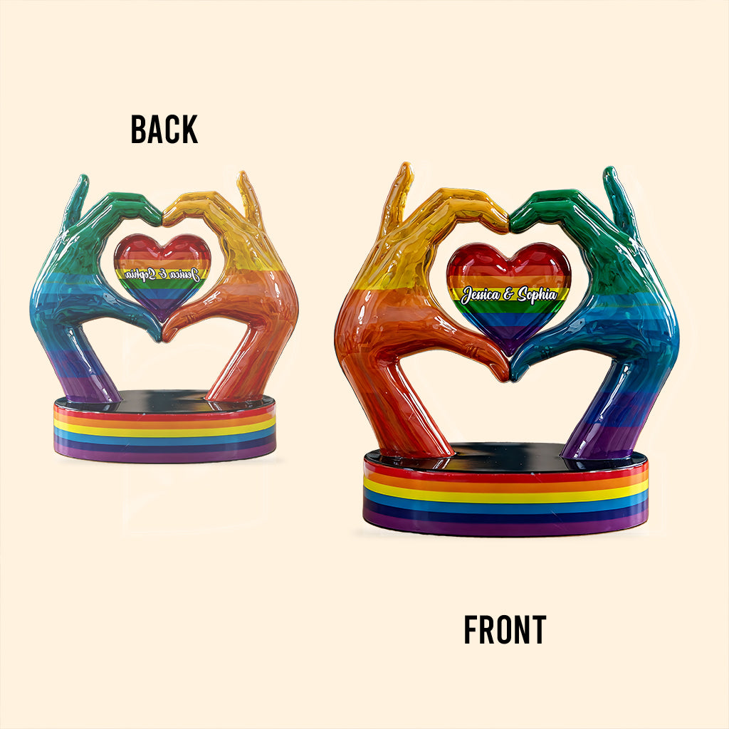 Love Is Love - Personalized LGBT Support Custom Shaped Acrylic Plaque