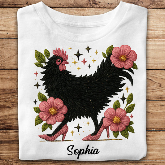 Floral Chicken - Personalized Chicken T-shirt And Hoodie
