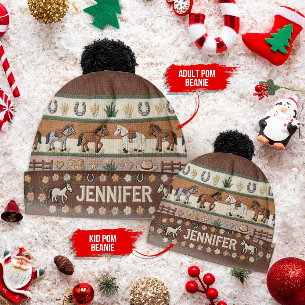 Love Horses - Personalized Horse Beanie Hat