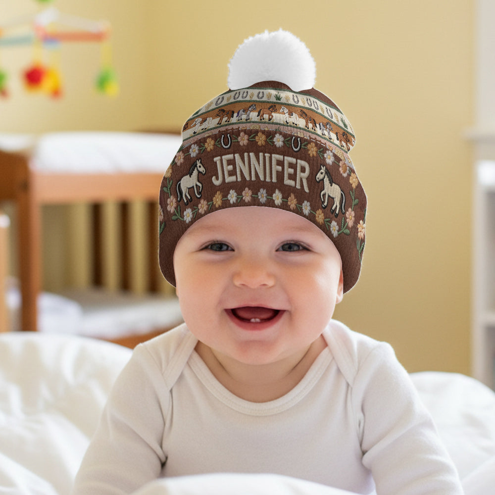 Love Horses - Personalized Horse Beanie Hat