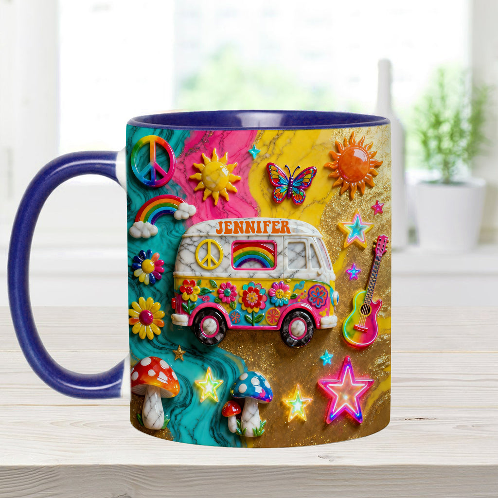 Hippie Souls - Personalized Hippie Accent Mug & Coaster