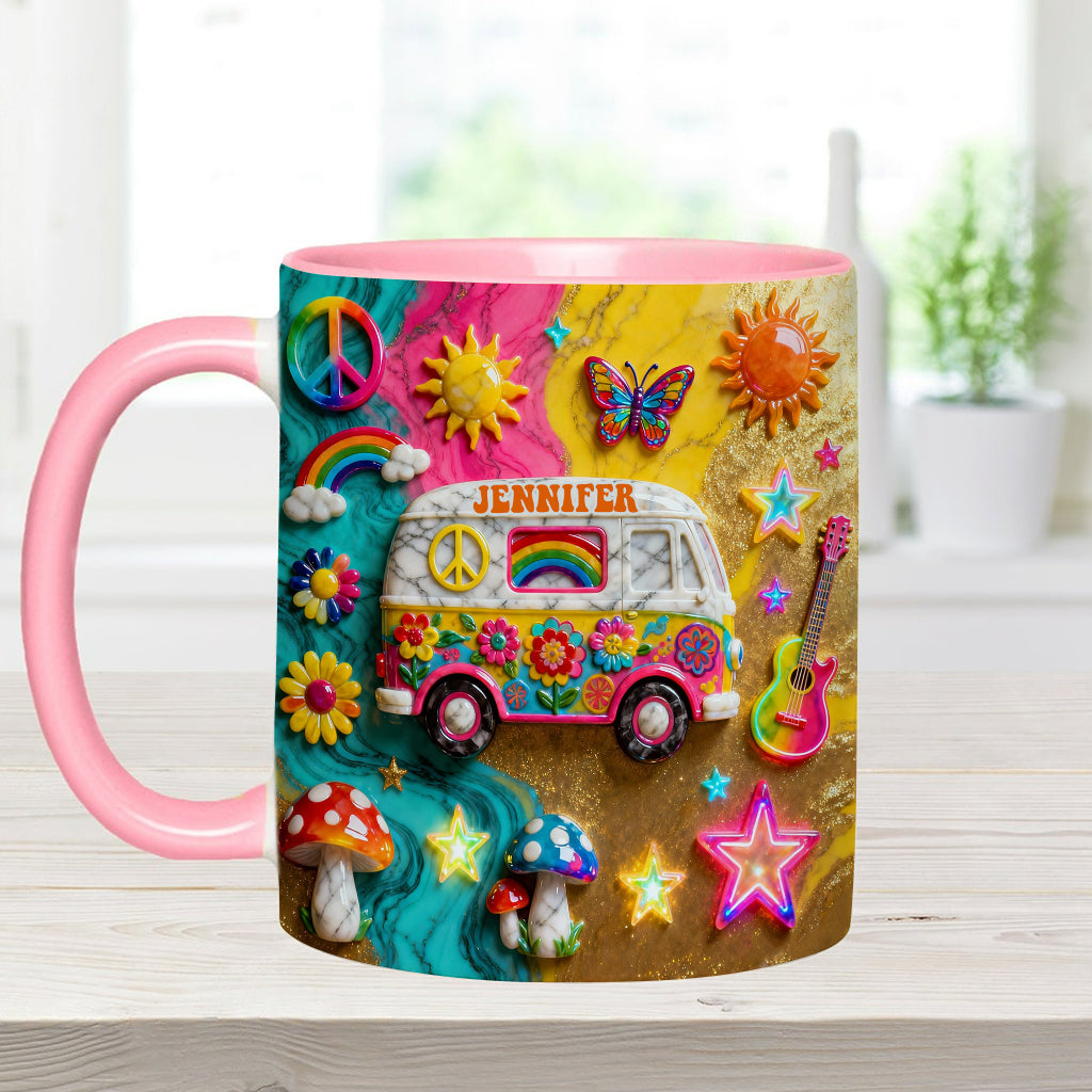 Hippie Souls - Personalized Hippie Accent Mug & Coaster