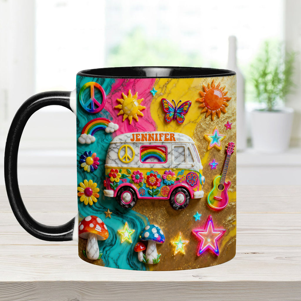Hippie Souls - Personalized Hippie Accent Mug & Coaster