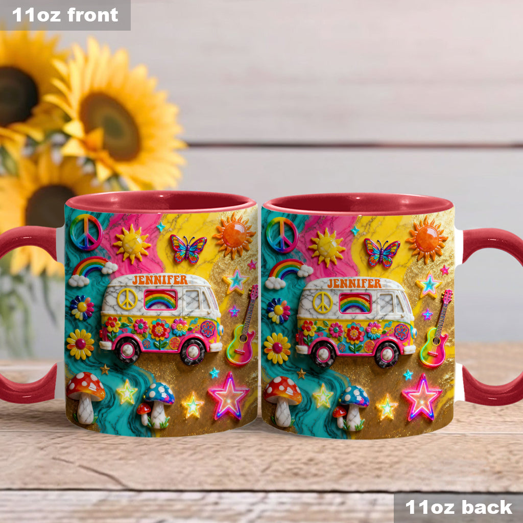 Hippie Souls - Personalized Hippie Accent Mug & Coaster