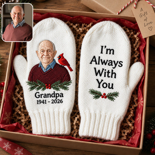 Warmth From Heaven - Personalized Memorial Knitted Mittens