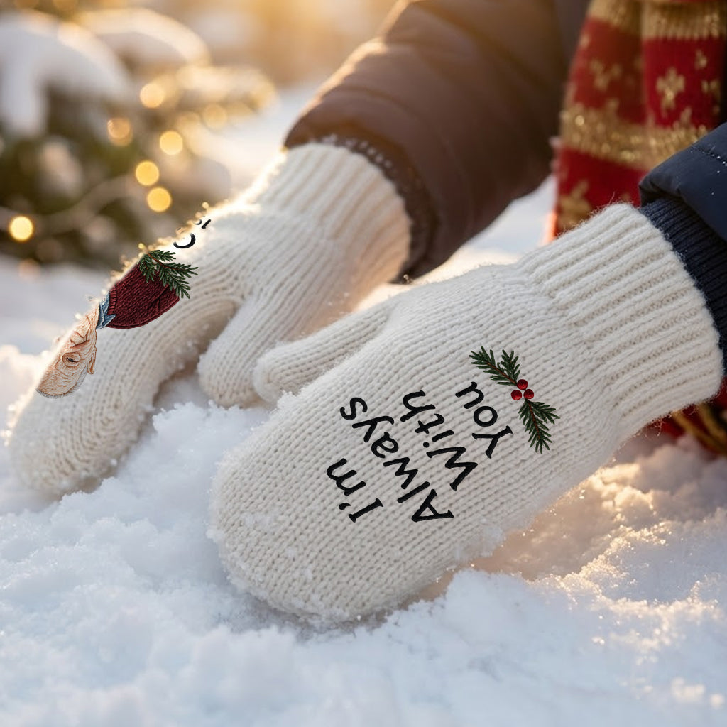 Warmth From Heaven - Personalized Memorial Knitted Mittens