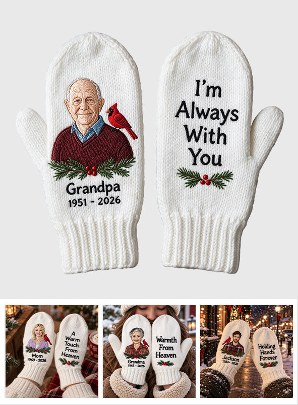 Warmth From Heaven - Personalized Memorial Knitted Mittens