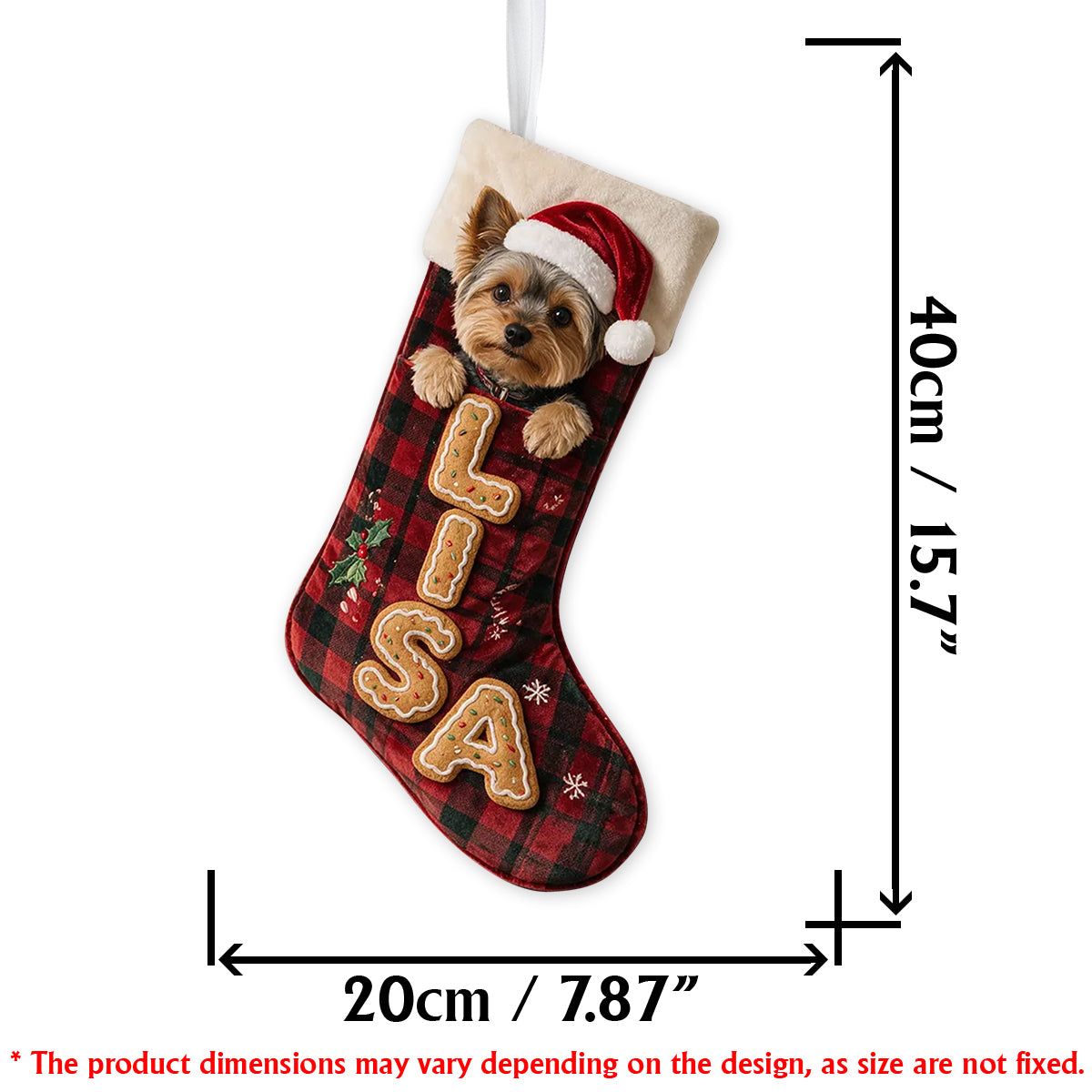 Merry Woofmas - Personalized Dog Shaped Christmas Stocking