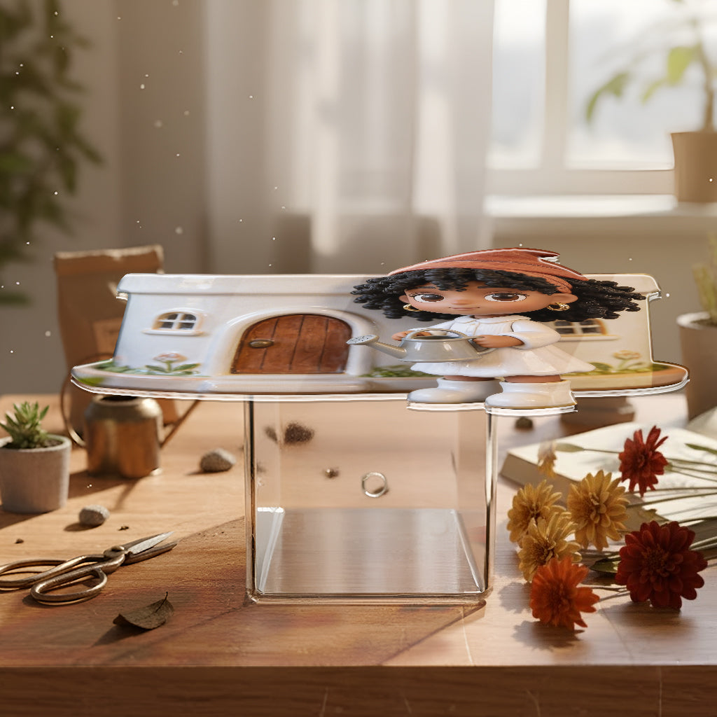 Custom Garden Gnome From Any Photo - Personalized Gardening Acrylic Pot