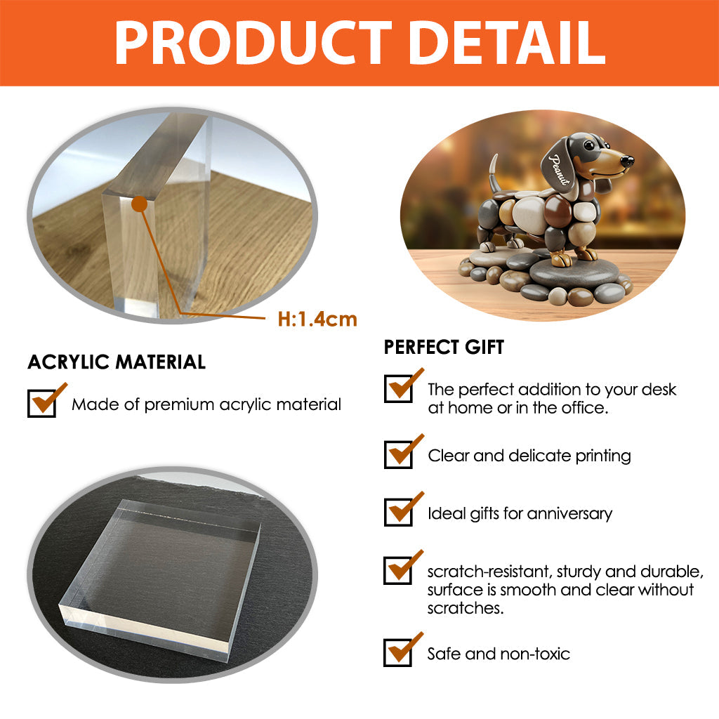 Gift For Dog Lovers - Personalized Dog Custom Shaped Acrylic Plaque