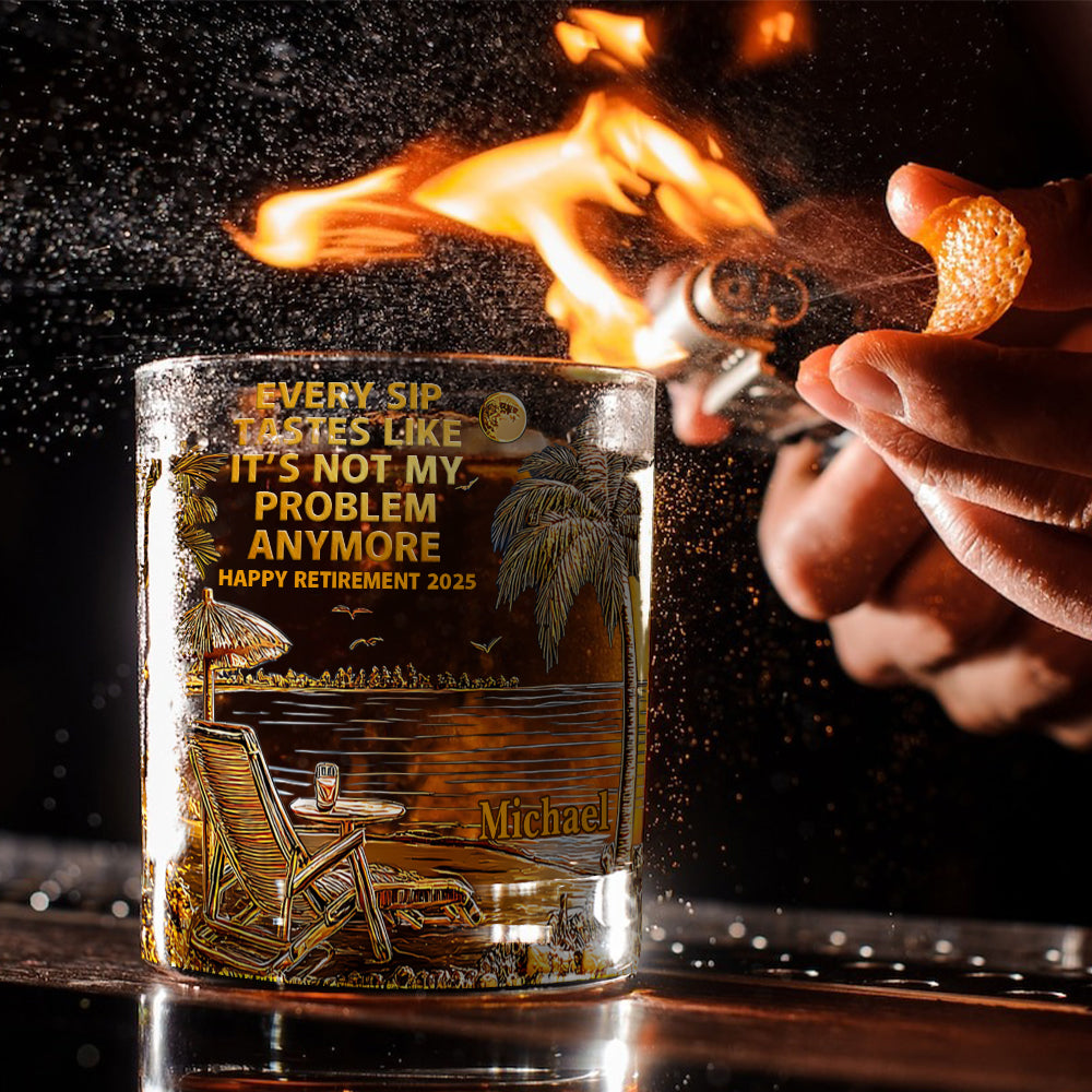 Happy Retirement - Personalized Retired Whiskey Glass