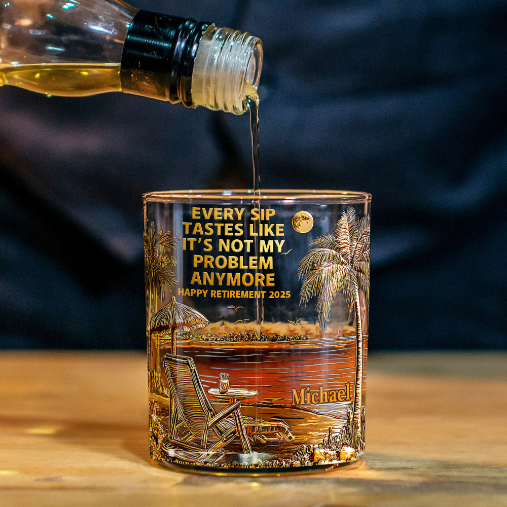 Happy Retirement - Personalized Retired Whiskey Glass