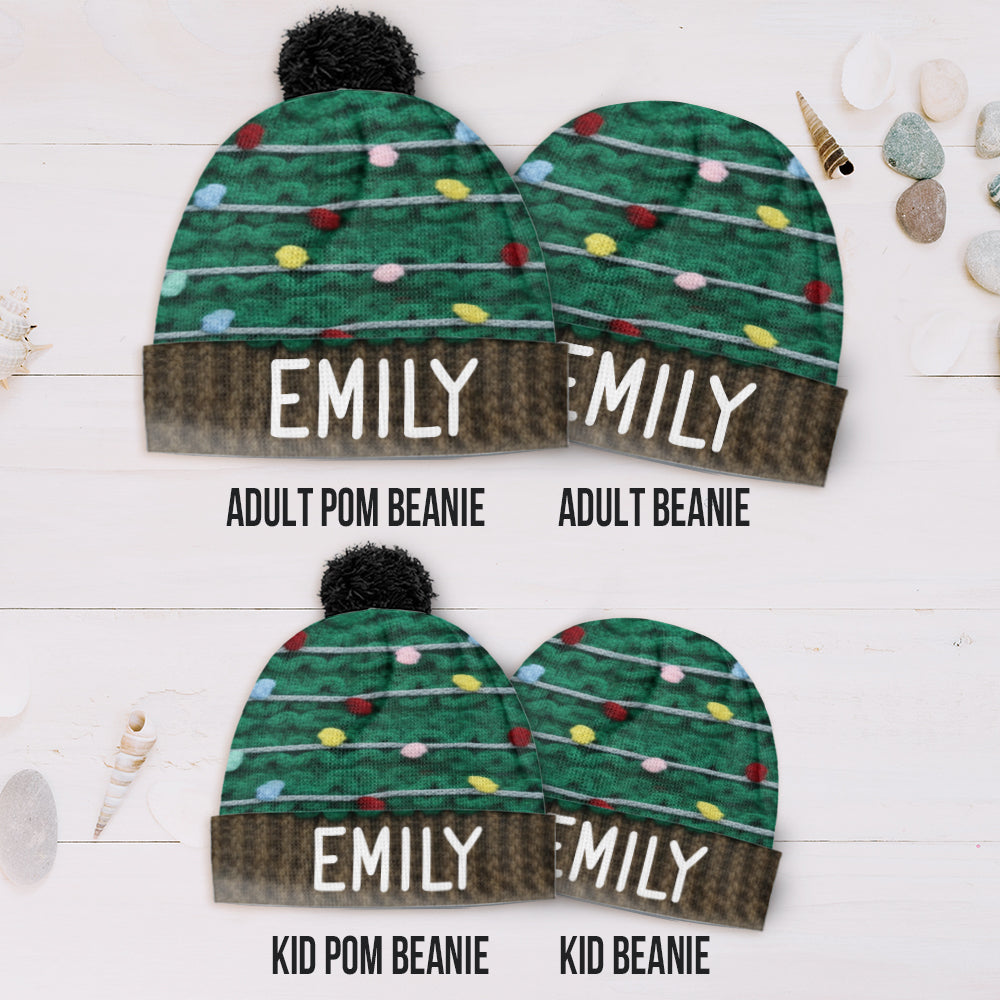 Cute Christmas Tree - Personalized Family Beanie Hat