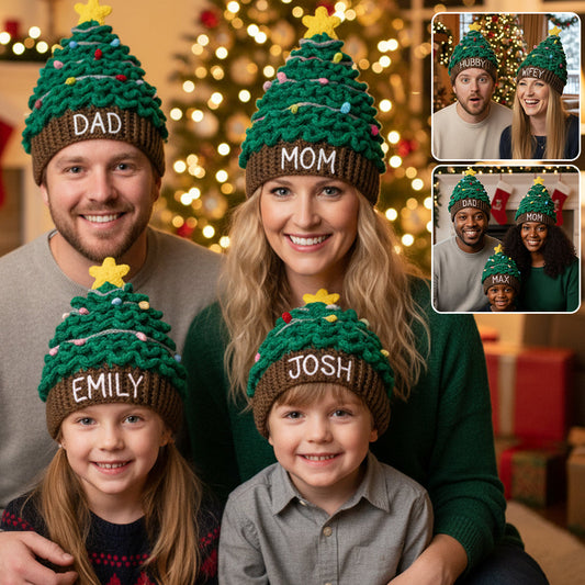 Cute Christmas Tree - Personalized Family Beanie Hat
