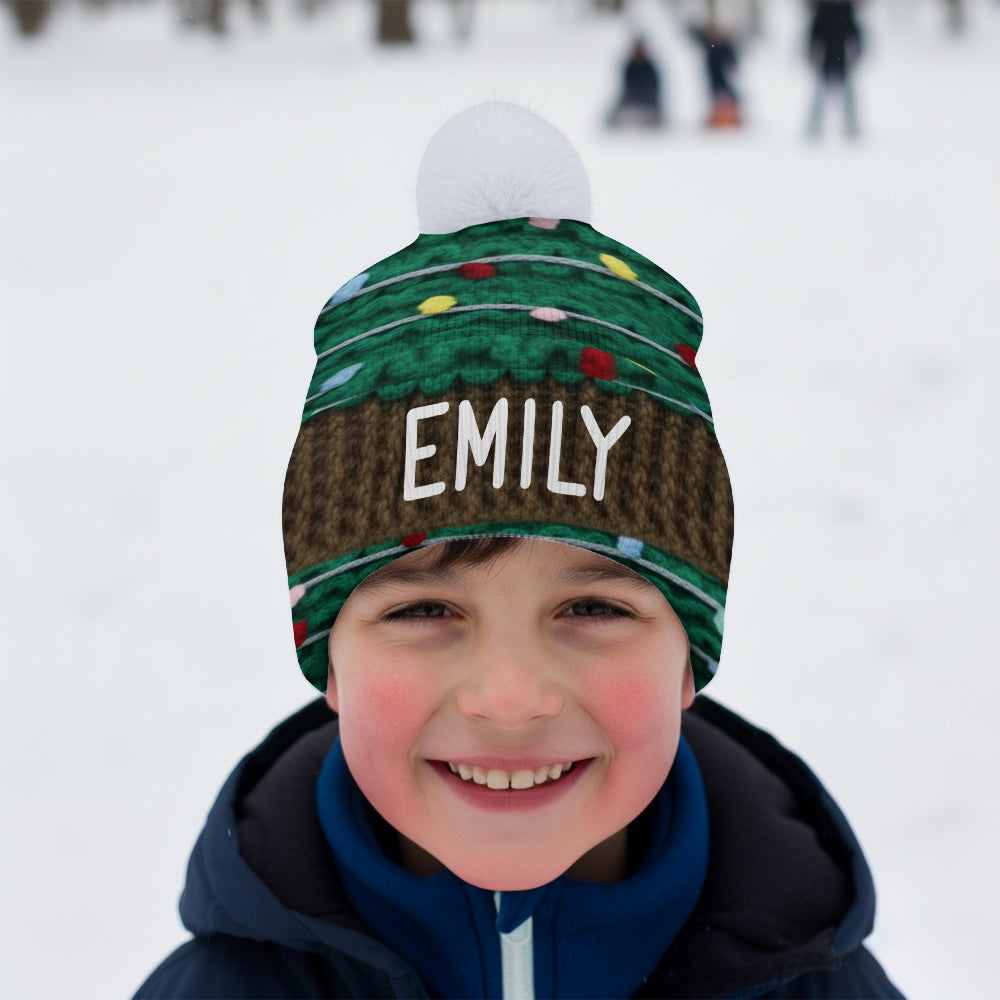Cute Christmas Tree - Personalized Family Beanie Hat