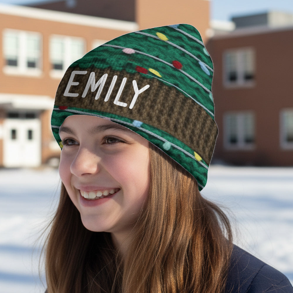 Cute Christmas Tree - Personalized Family Beanie Hat