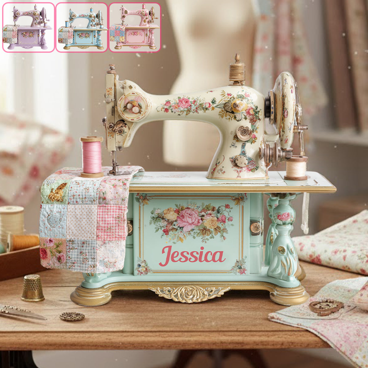 Nähen macht mich glücklich – Personalisierte Acrylplakette in individueller Form