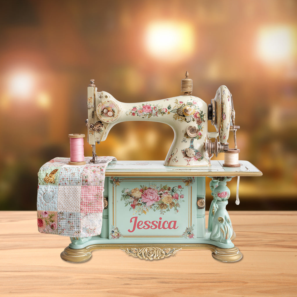 Nähen macht mich glücklich – Personalisierte Acrylplakette in individueller Form