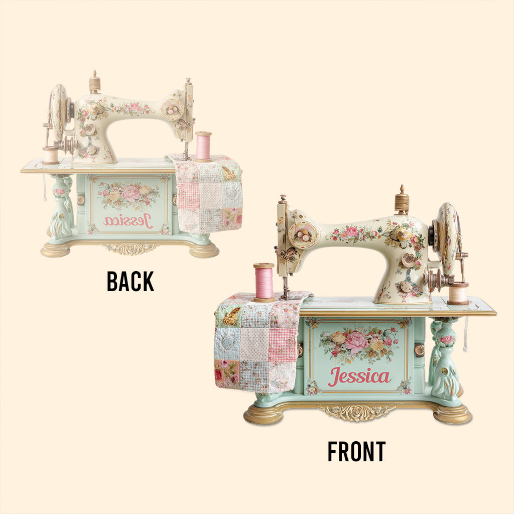 Nähen macht mich glücklich – Personalisierte Acrylplakette in individueller Form