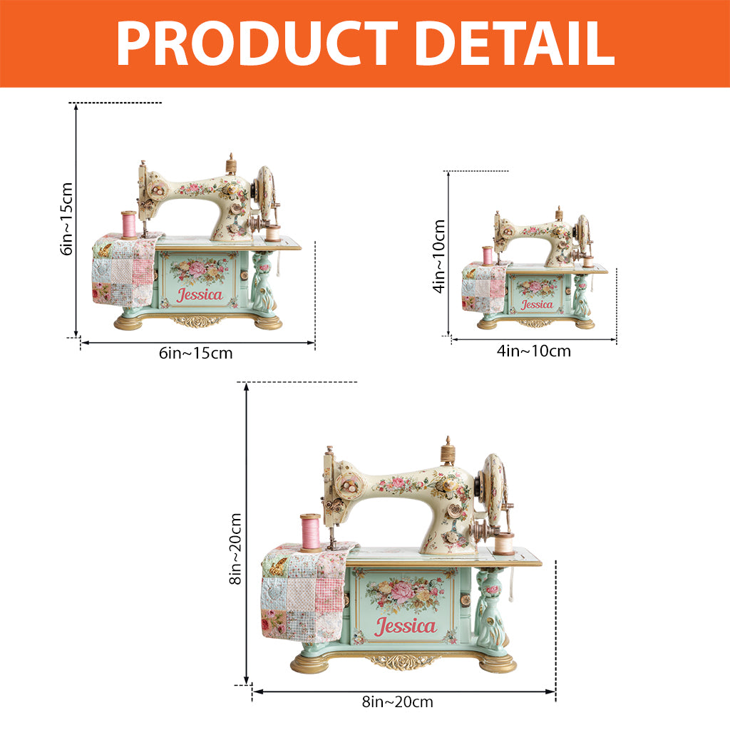 Nähen macht mich glücklich – Personalisierte Acrylplakette in individueller Form