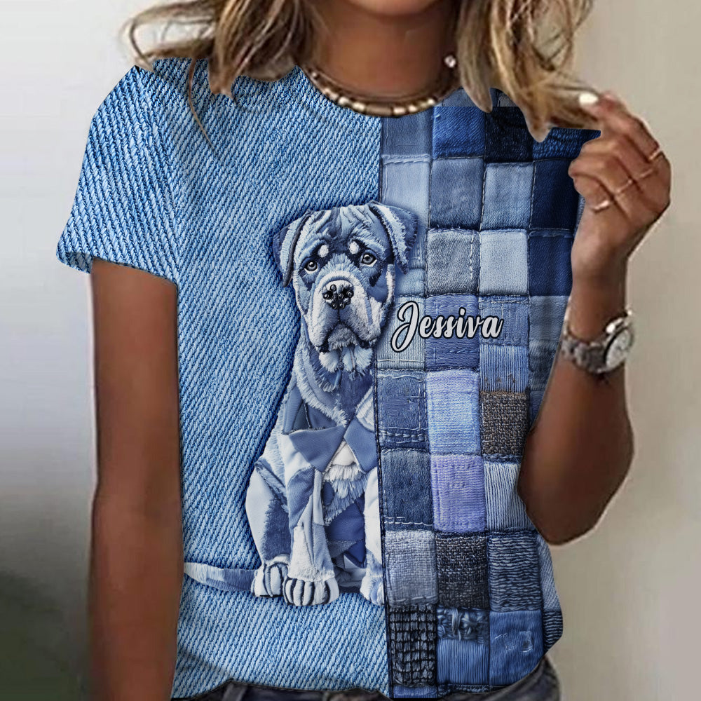 Love Rottweiler - Personalized Dog All Over Shirt