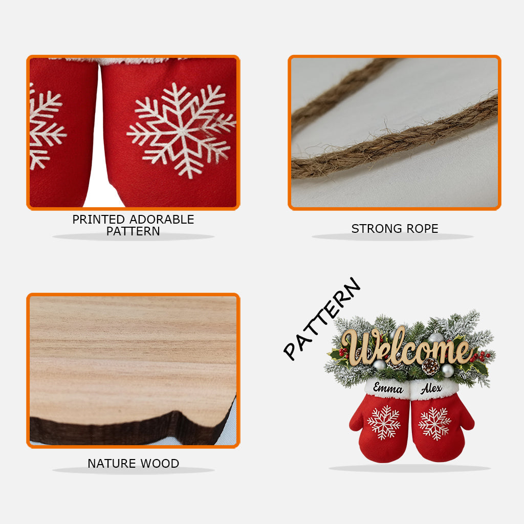 Welcome To Our Home - Personalized Couple Custom Shaped Wood Sign