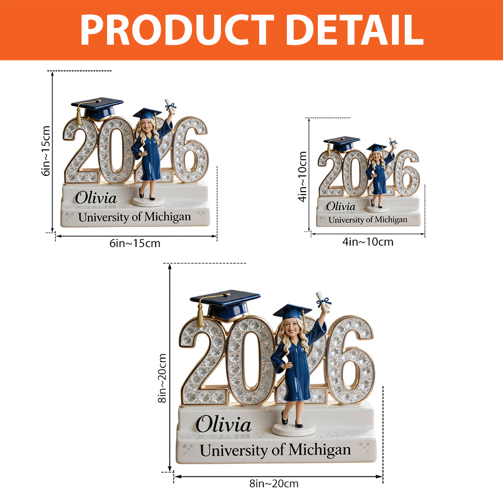 A Sweet Ending To A New Beginning - Personalized Graduation Custom Shaped Acrylic Plaque