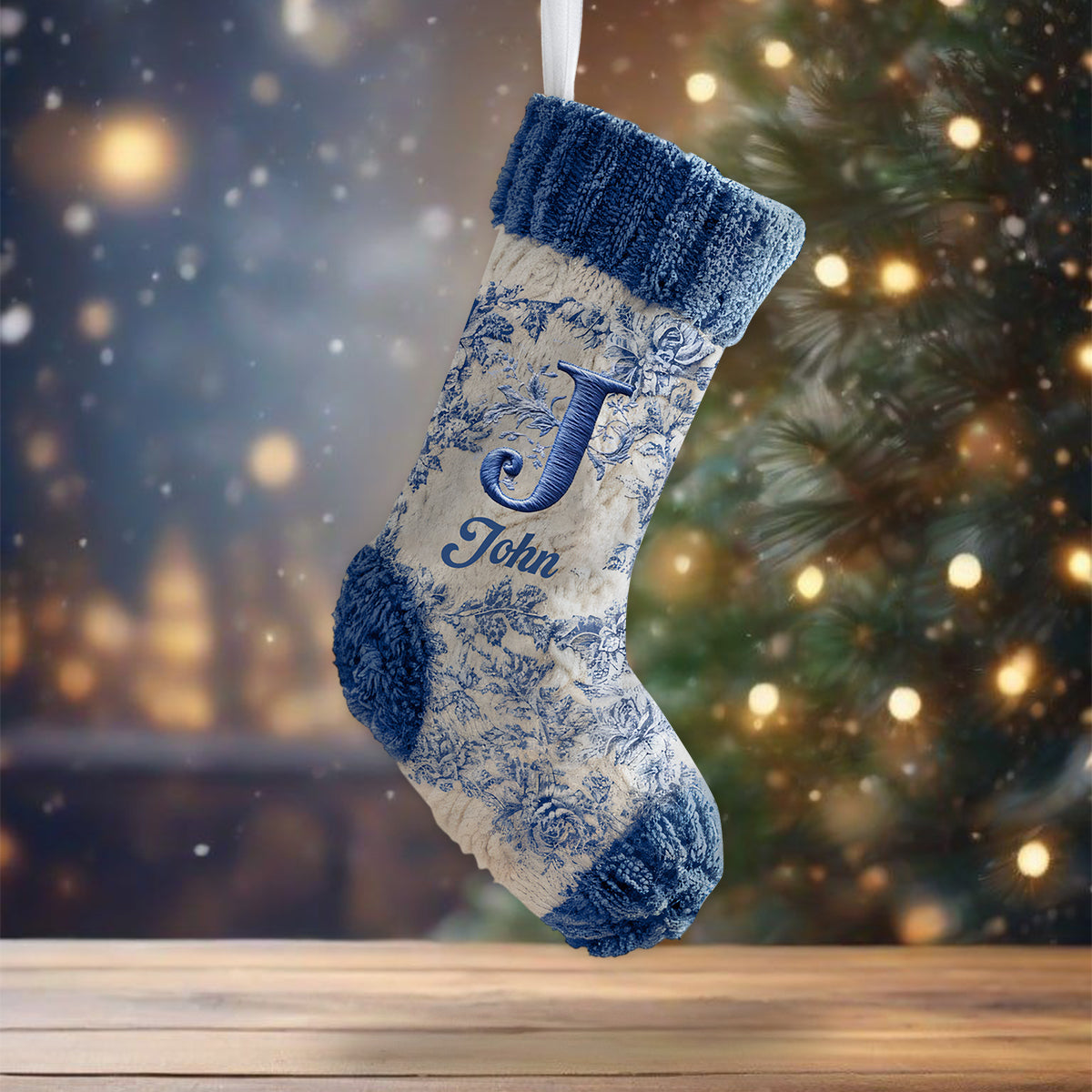 Our Family - Personalized Family Shaped Christmas Stocking