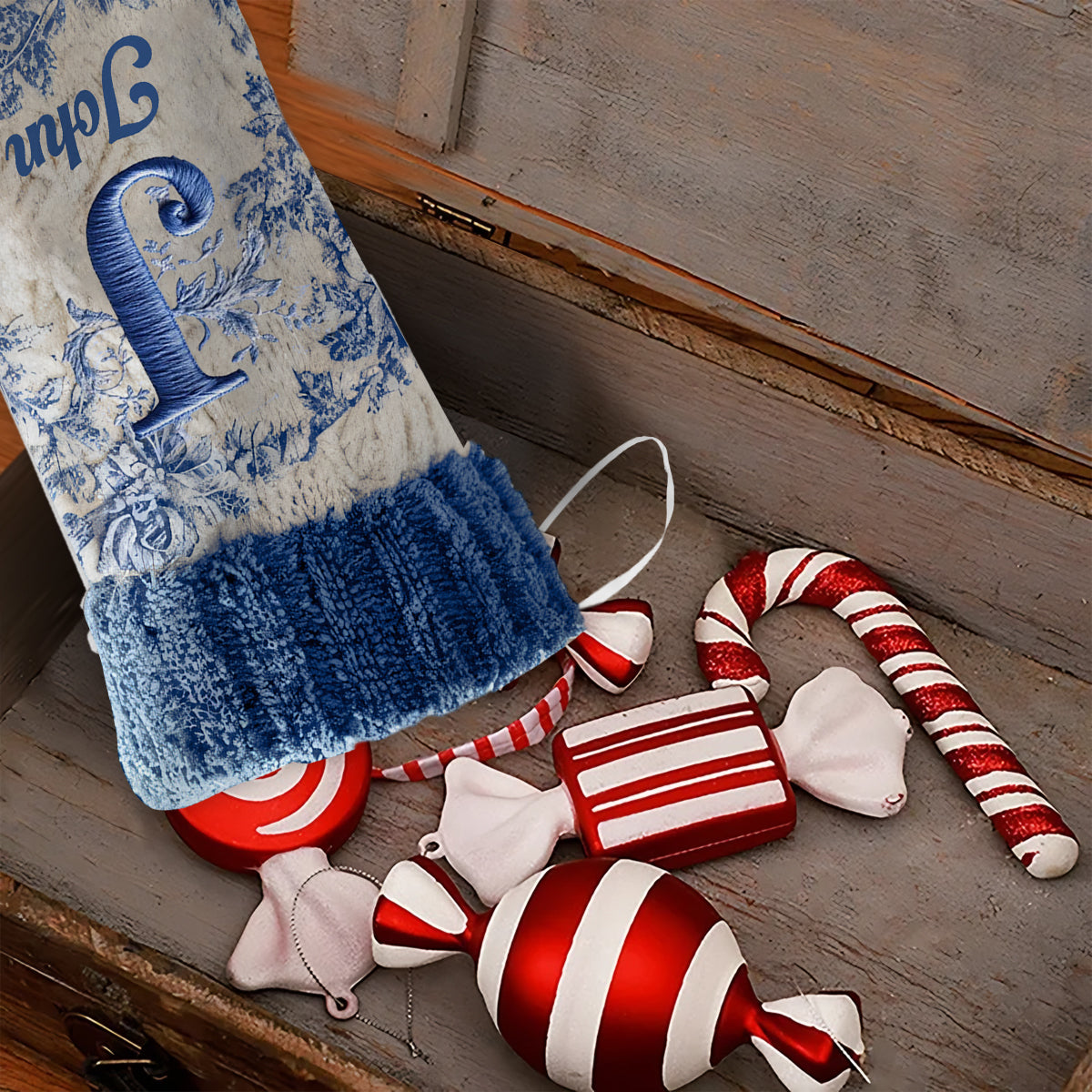 Our Family - Personalized Family Shaped Christmas Stocking