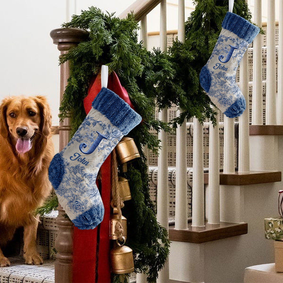 Our Family - Personalized Family Shaped Christmas Stocking