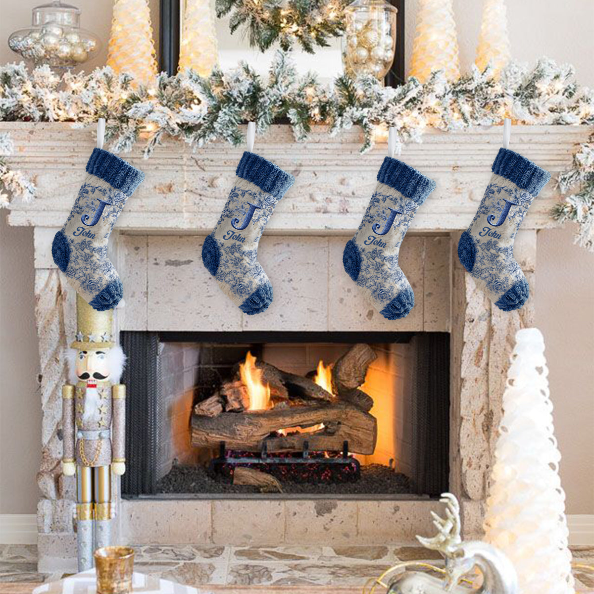 Our Family - Personalized Family Shaped Christmas Stocking