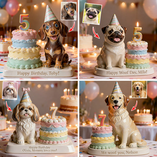 Pet Birthday Party - Personalized Dog Custom Shaped Acrylic Plaque