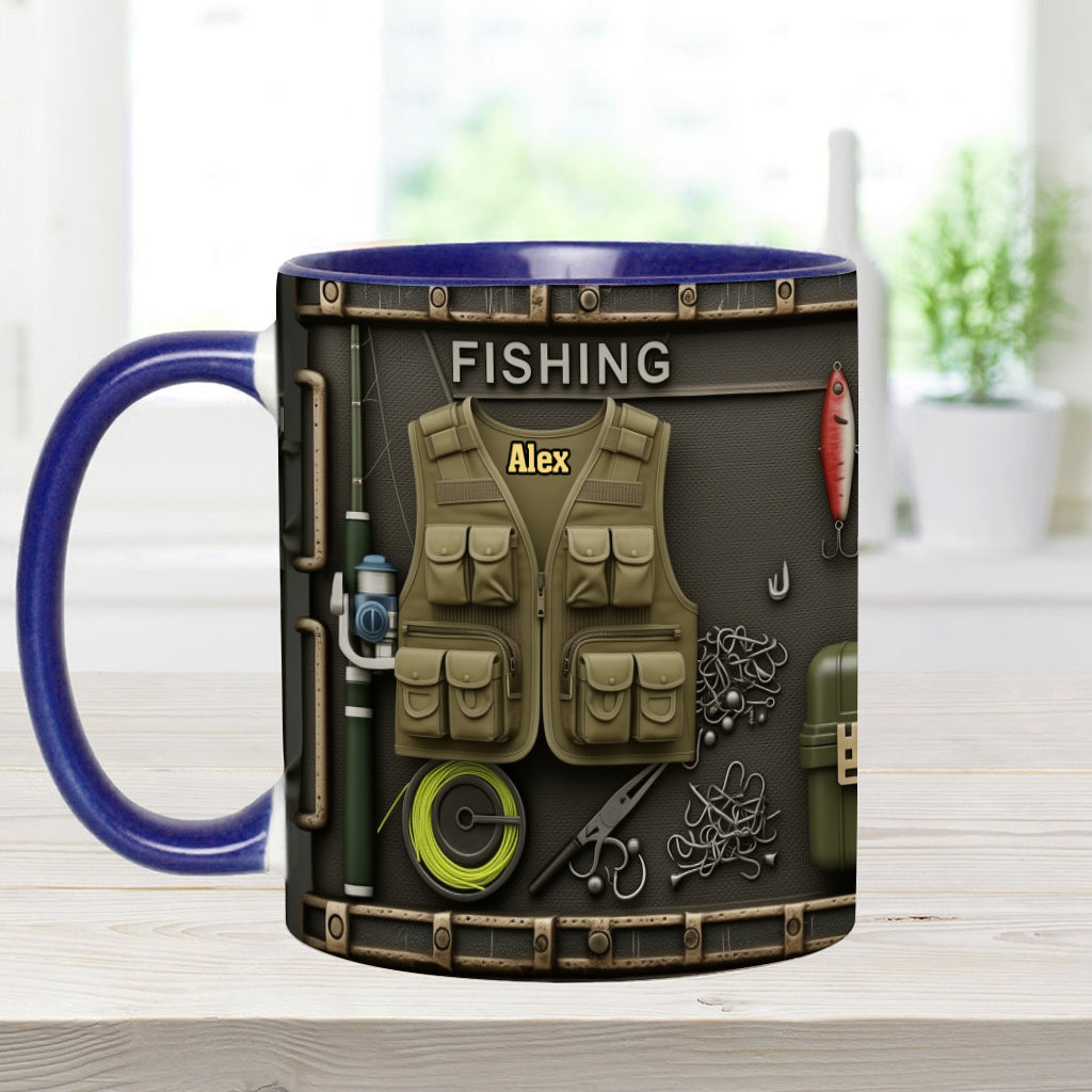Love Fishing - Personalized Fishing Accent Mug