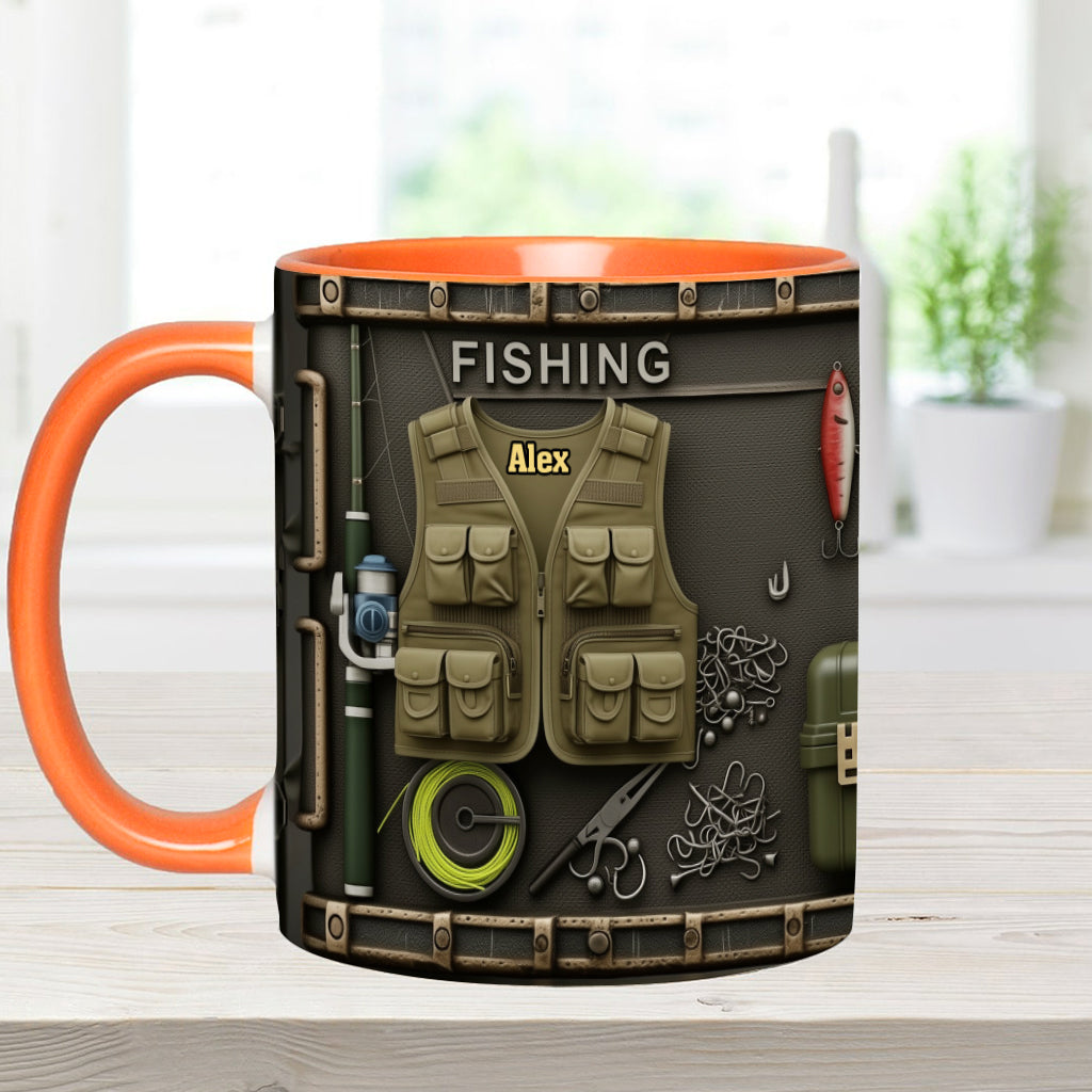Love Fishing - Personalized Fishing Accent Mug