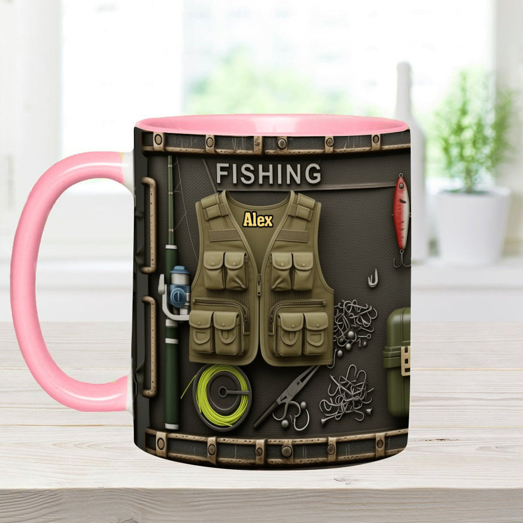 Love Fishing - Personalized Fishing Accent Mug