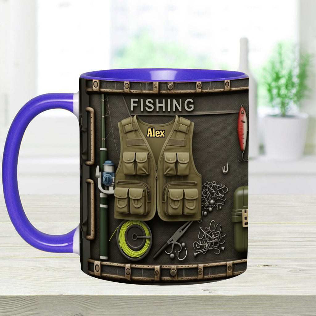 Love Fishing - Personalized Fishing Accent Mug