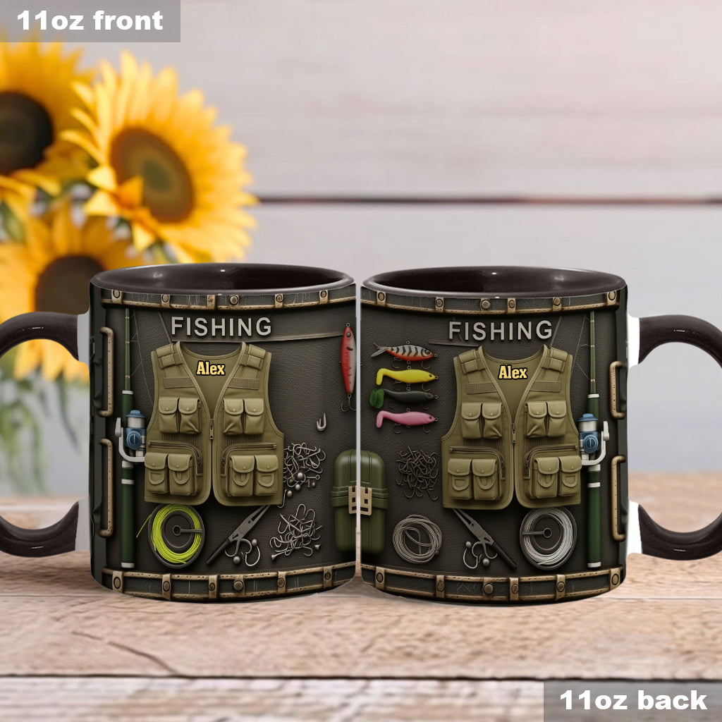 Love Fishing - Personalized Fishing Accent Mug