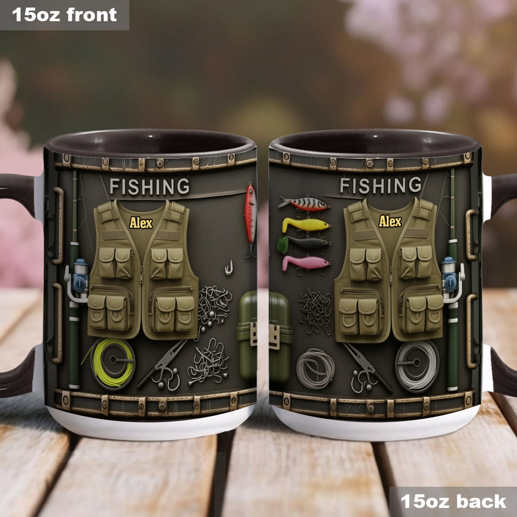 Love Fishing - Personalized Fishing Accent Mug