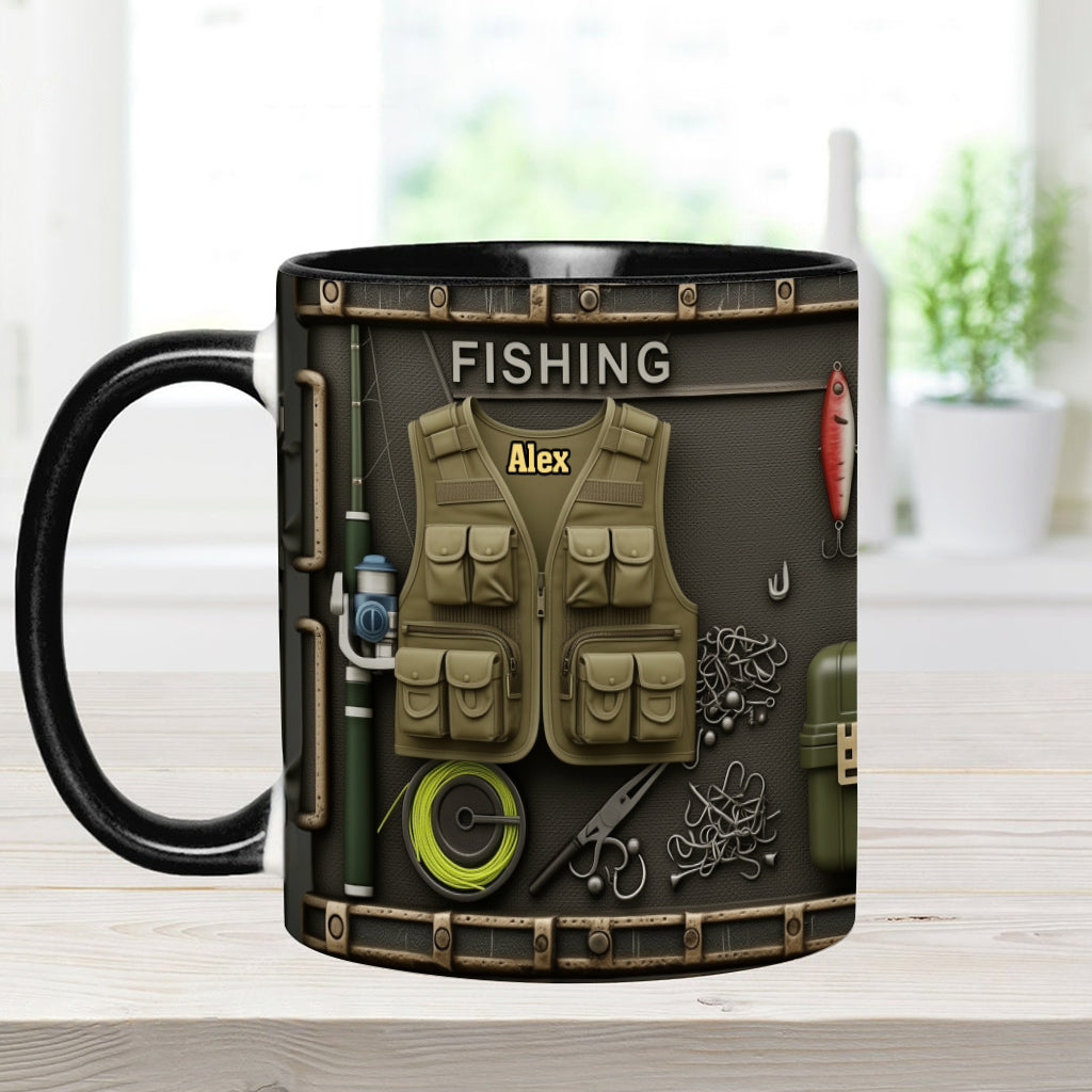 Love Fishing - Personalized Fishing Accent Mug